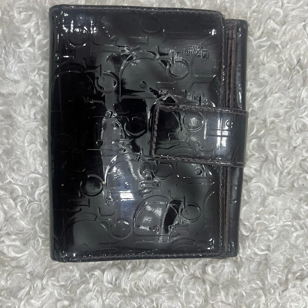 Christian Dior Black Patent Leather Wallet